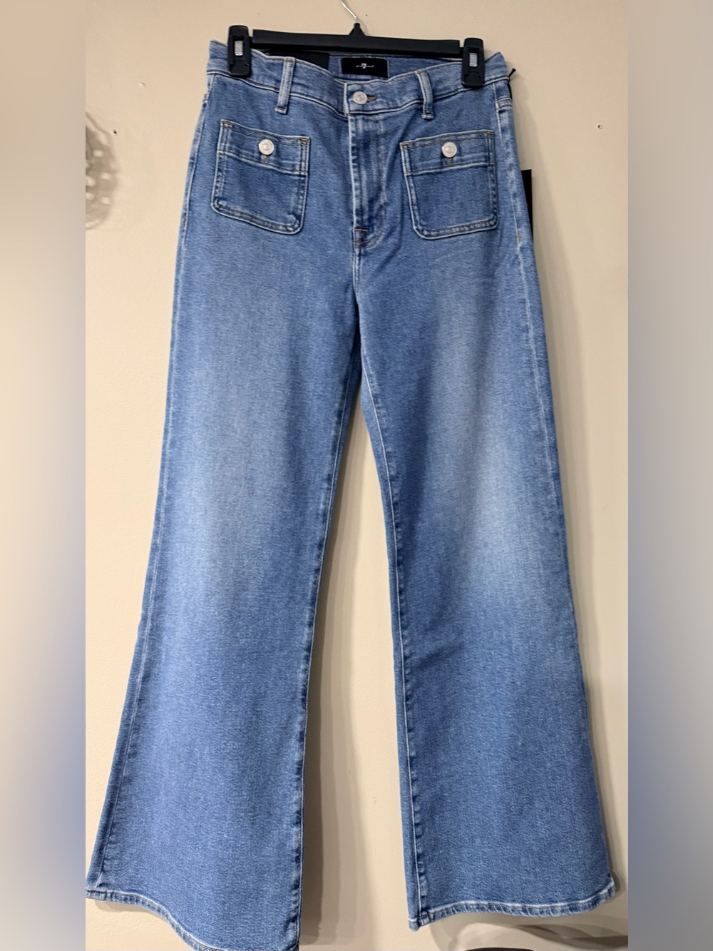 7 For All Mankind Light Blue Modern DOJO Petite Oceanstone Size 27 NWT